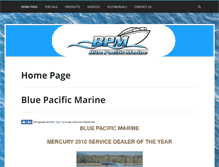 Tablet Screenshot of bluepacificmarine.com.au